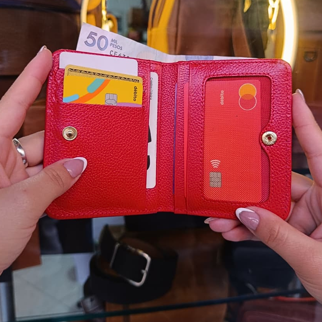 TOP SELLER - Billetera Zafiro Cuero Genuino