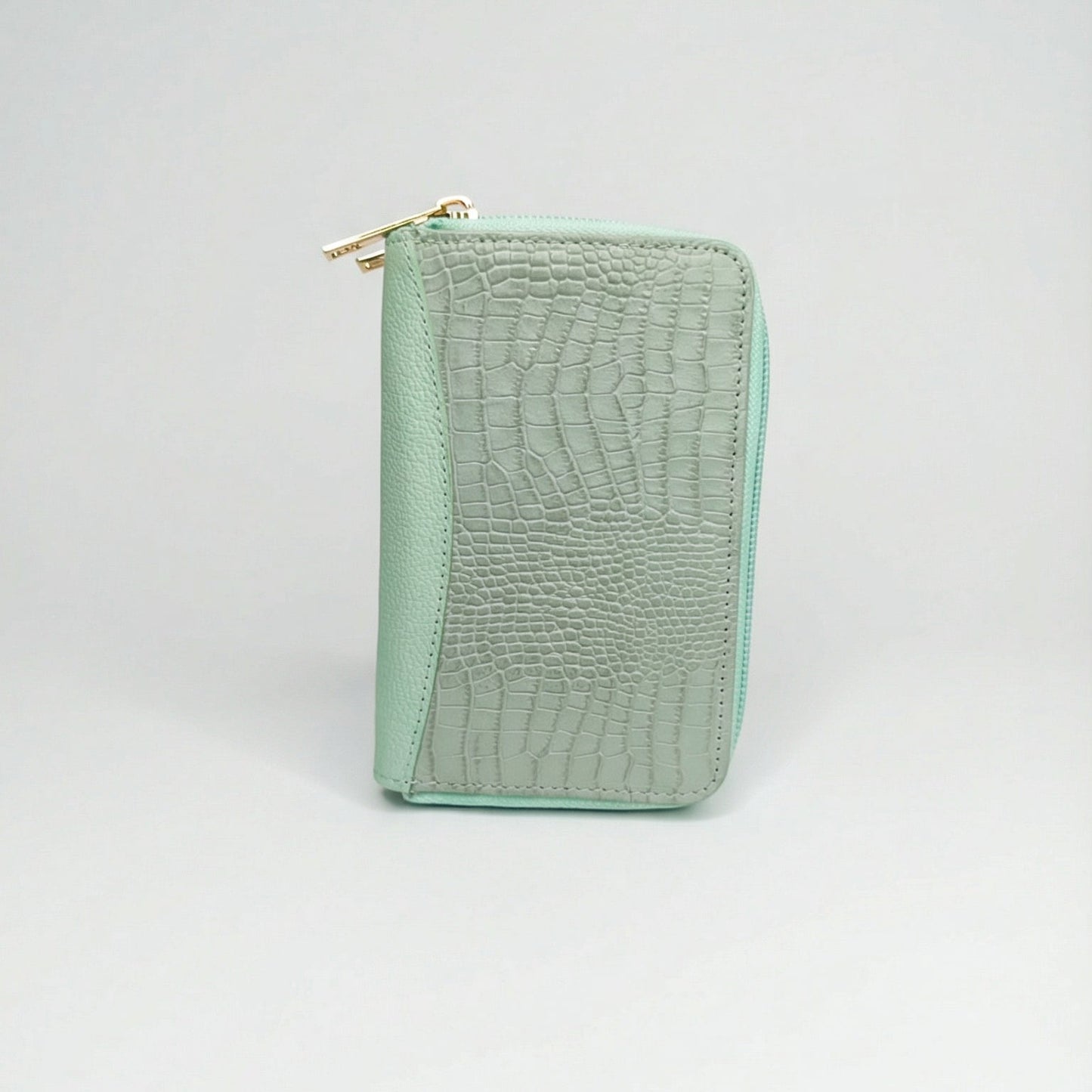 Billetera Moma en cuero Verde Claro - RagazzaBolsos