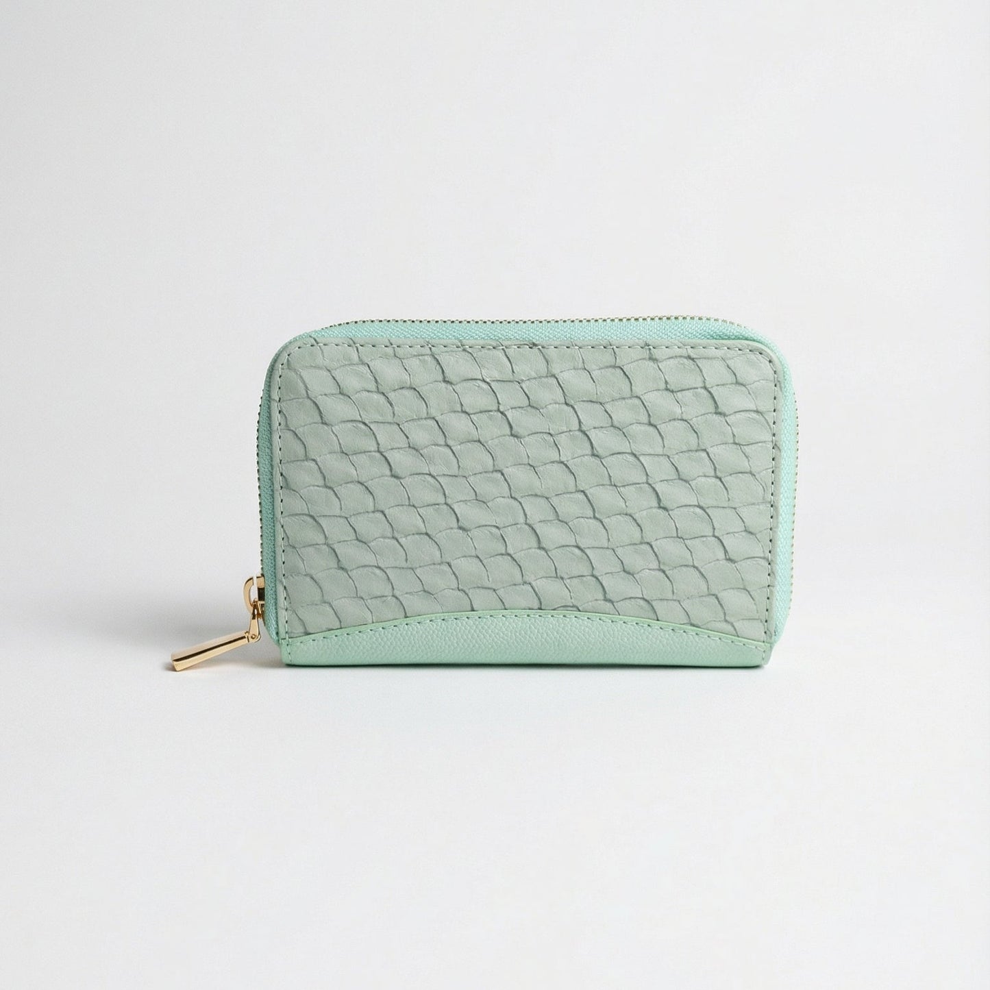 Billetera Moma en cuero Verde Claro - RagazzaBolsos