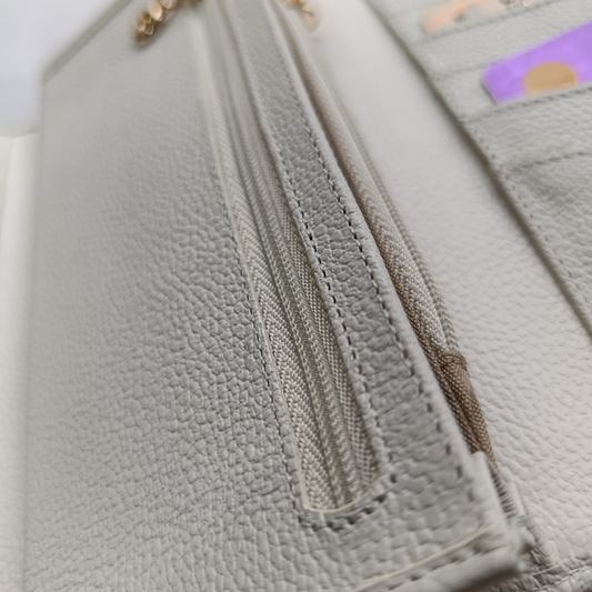 Billetera Nova en cuero Beige - RagazzaBolsos