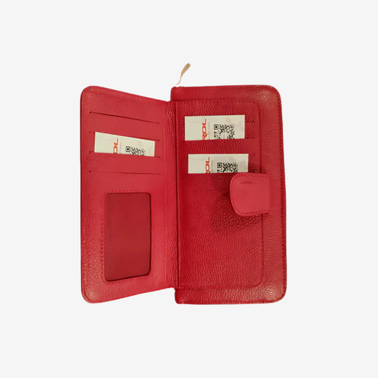 Billetera Nativa en cuero Rojo - RagazzaBolsos