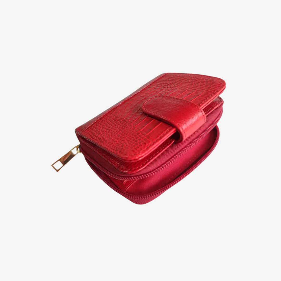 Billetera Palma en cuero Rojo - RagazzaBolsos