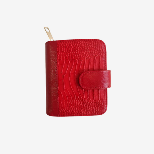 Billetera Palma en cuero Rojo - RagazzaBolsos