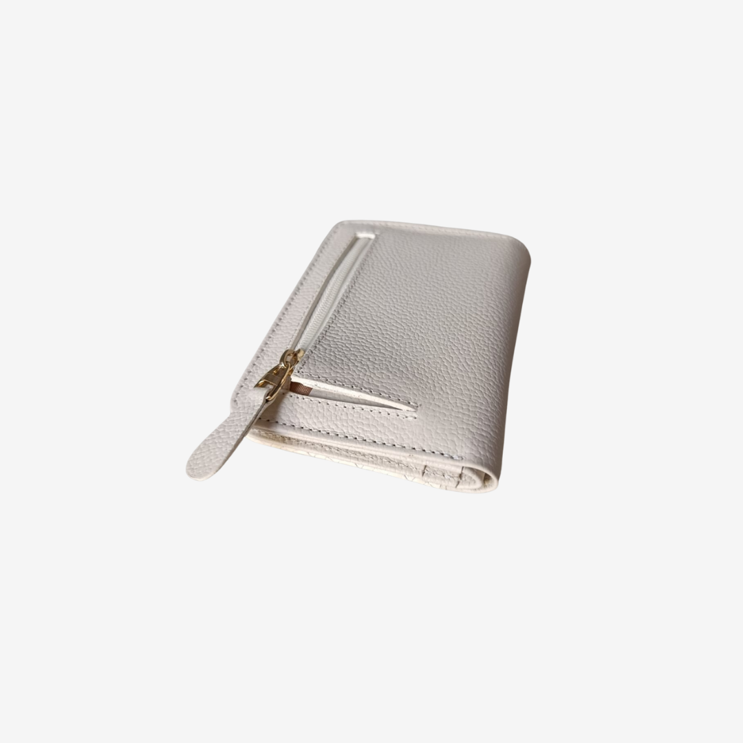 Billetera Zafiro en Cuero Beige
