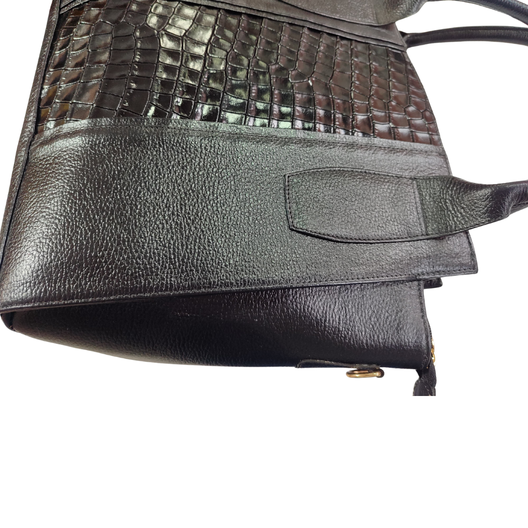 Cartera sofia en cuero - negro