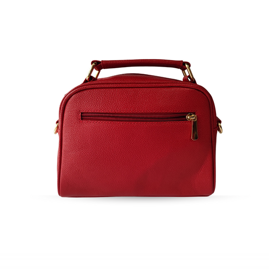 Manos libres con función de cartera de mujer en cuero color rojo Ref. 2804