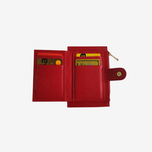 Tarjetero Summer En Cuero Rojo - RagazzaBolsos