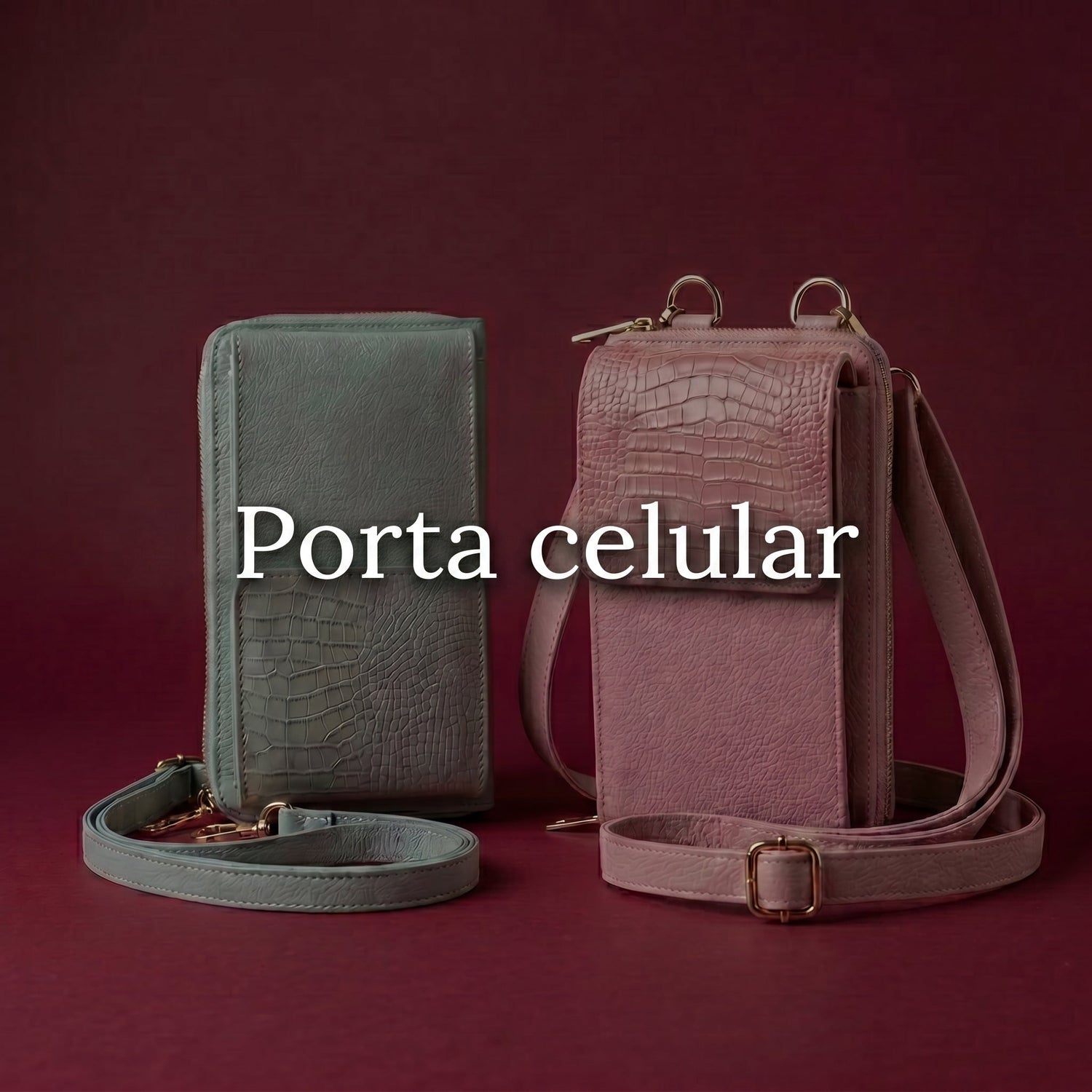 Porta celular de cuero para mujer, diseño artesanal colombiano - RagazzaBolsos