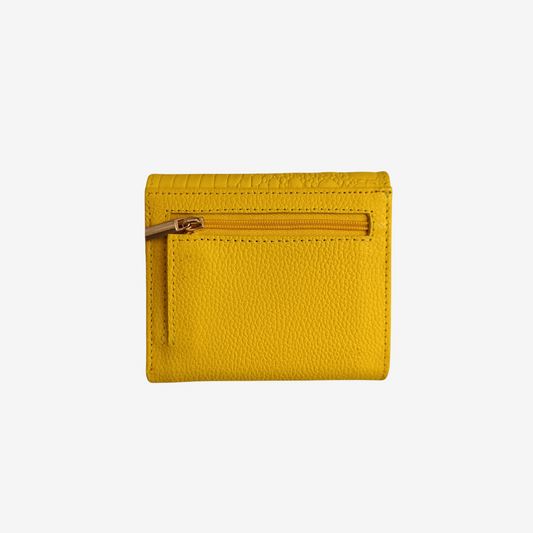 Billetera Elise en cuero - Amarillo