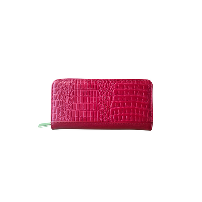 Billetera de mujer en cuero color rojo Ref. Moly