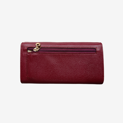 Billetera Nova en cuero Vinotinto