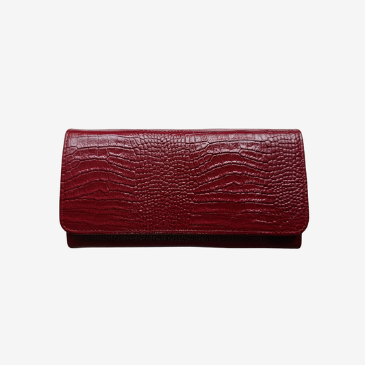 Billetera Nova en cuero Vinotinto