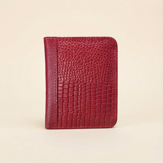 Billetera Zafiro en cuero rojo