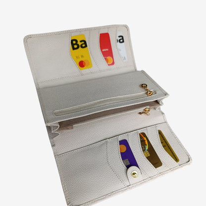 Billetera Nova en cuero - Beige