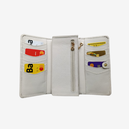 Billetera Nova en cuero - Beige