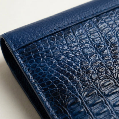 Billetera Zafiro en cuero Azul Marino - RagazzaBolsos