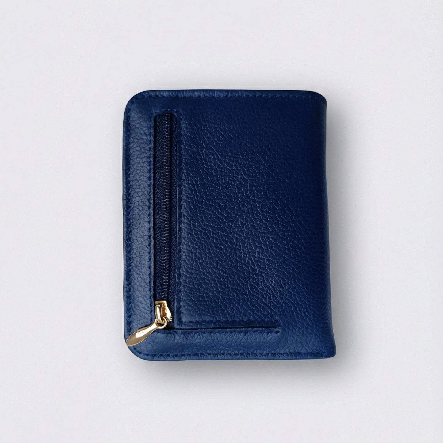 Billetera Zafiro en cuero Azul Marino - RagazzaBolsos