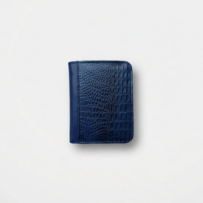 Billetera Zafiro en cuero Azul Marino - RagazzaBolsos