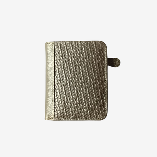 Billetera Zafiro en Cuero Dorado - RagazzaBolsos