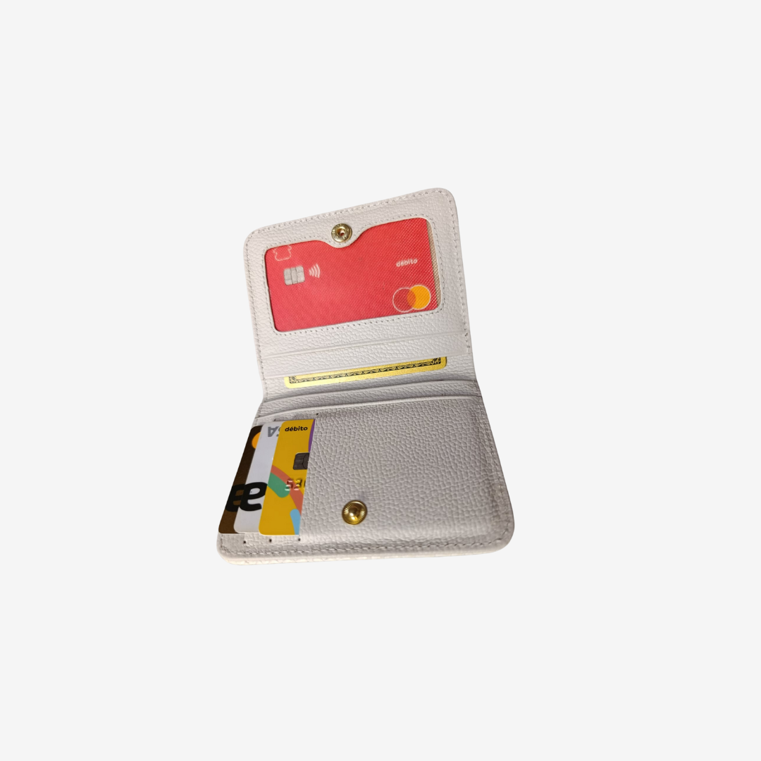 Billetera Zafiro en Cuero Beige