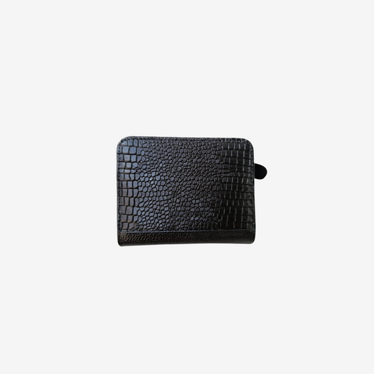 Billetera Zafiro en Cuero Negro