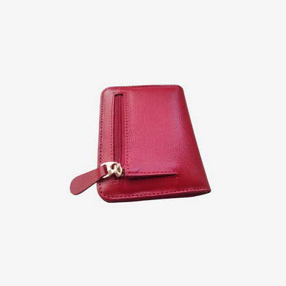 Billetera Zafiro en Cuero Rojo