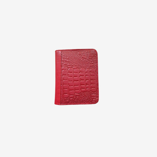 Billetera Zafiro en Cuero Rojo