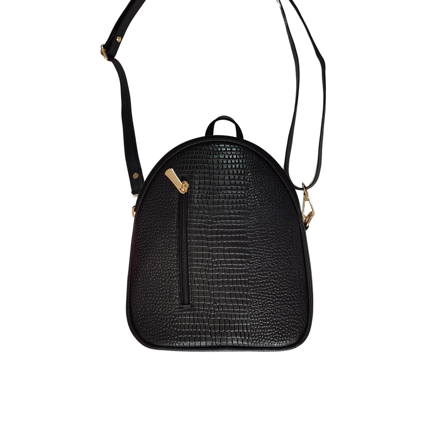 Morral marfil en cuero Negro