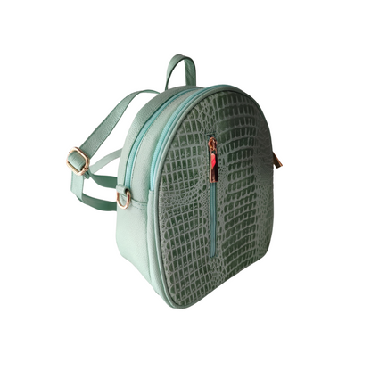Morral marfil en cuero Verde Musgo
