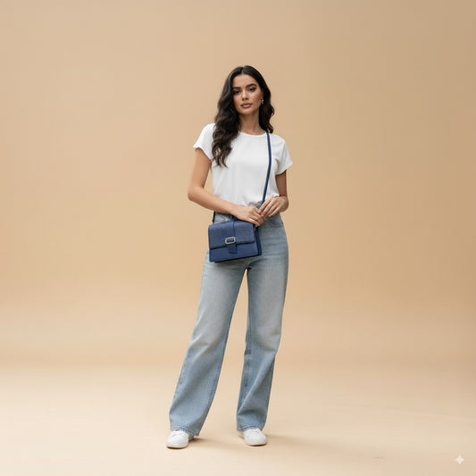 Bolsos Manos libres tipo baguette Azul