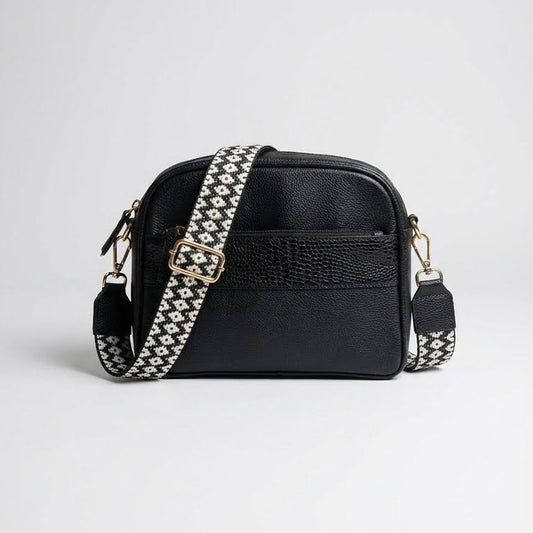 Manos libres Kira Cuero Negro - RagazzaBolsos