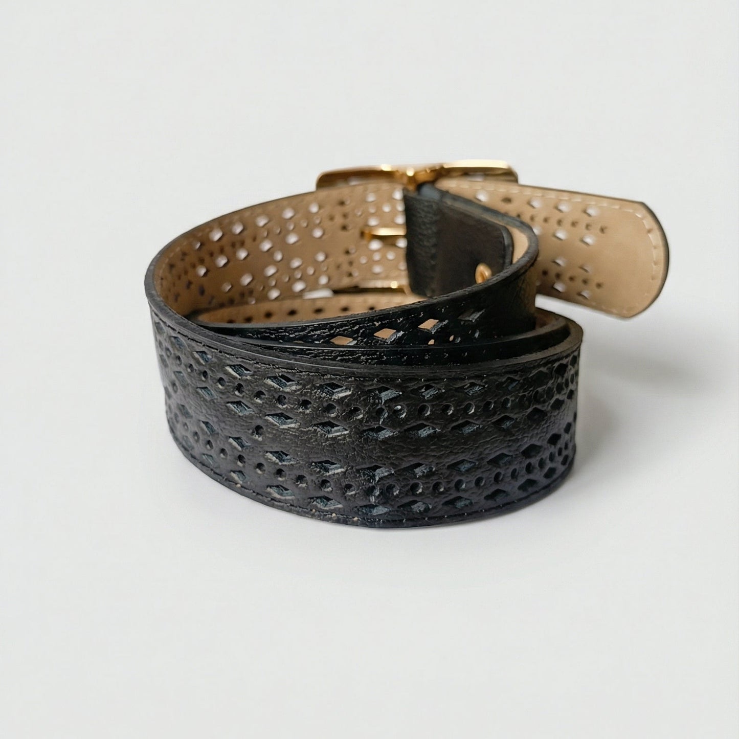 CINTURON DOLL EN CUERO NEGRO - RagazzaBolsos
