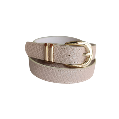 CINTURON MAKKI EN CUERO NUDE
