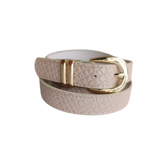 CINTURON MAKKI EN CUERO NUDE