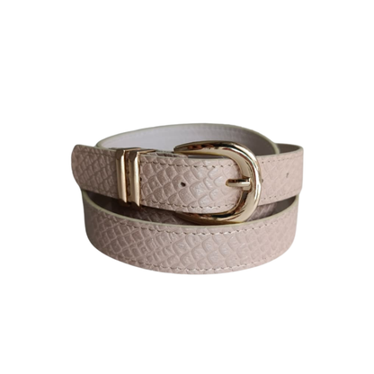 CINTURON MAKKI EN CUERO NUDE