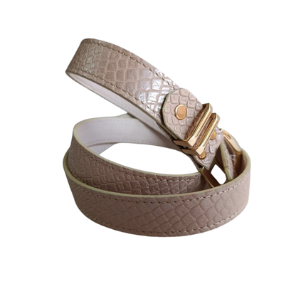 CINTURON MAKKI EN CUERO NUDE