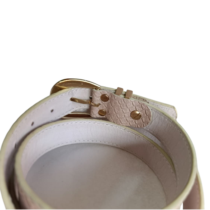 CINTURON MAKKI EN CUERO NUDE