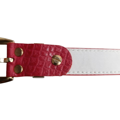 CINTURON MAKKI EN CUERO ROJO