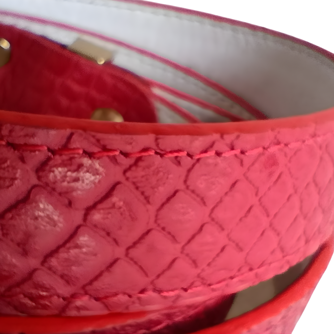 CINTURON MAKKI EN CUERO ROJO