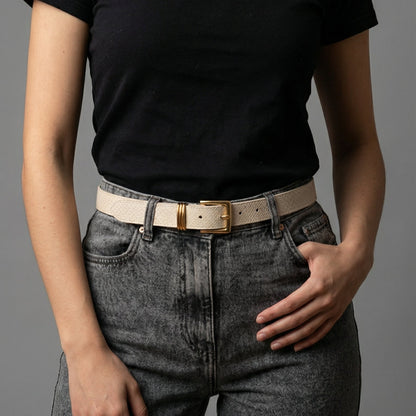 CLASSIC EN CUERO BEIGE - RagazzaBolsos