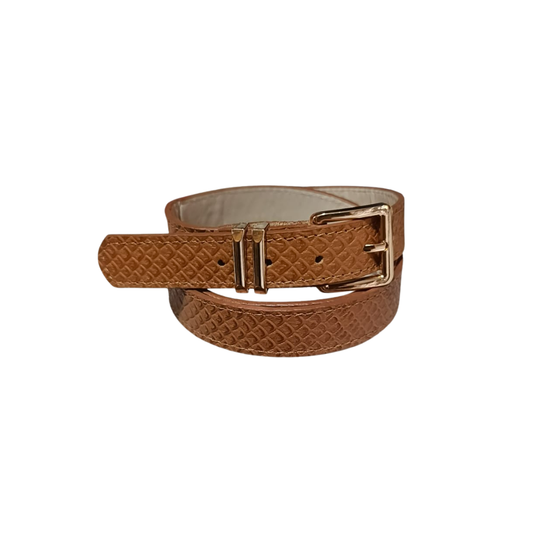 CINTURON MAKKI EN CUERO MIEL