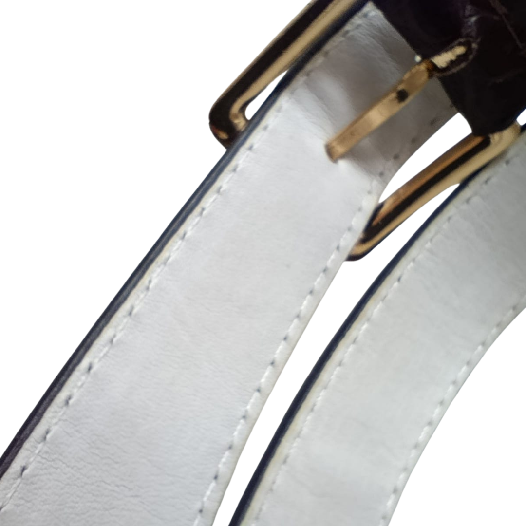 CINTURON MAKKI EN CUERO NEGRO