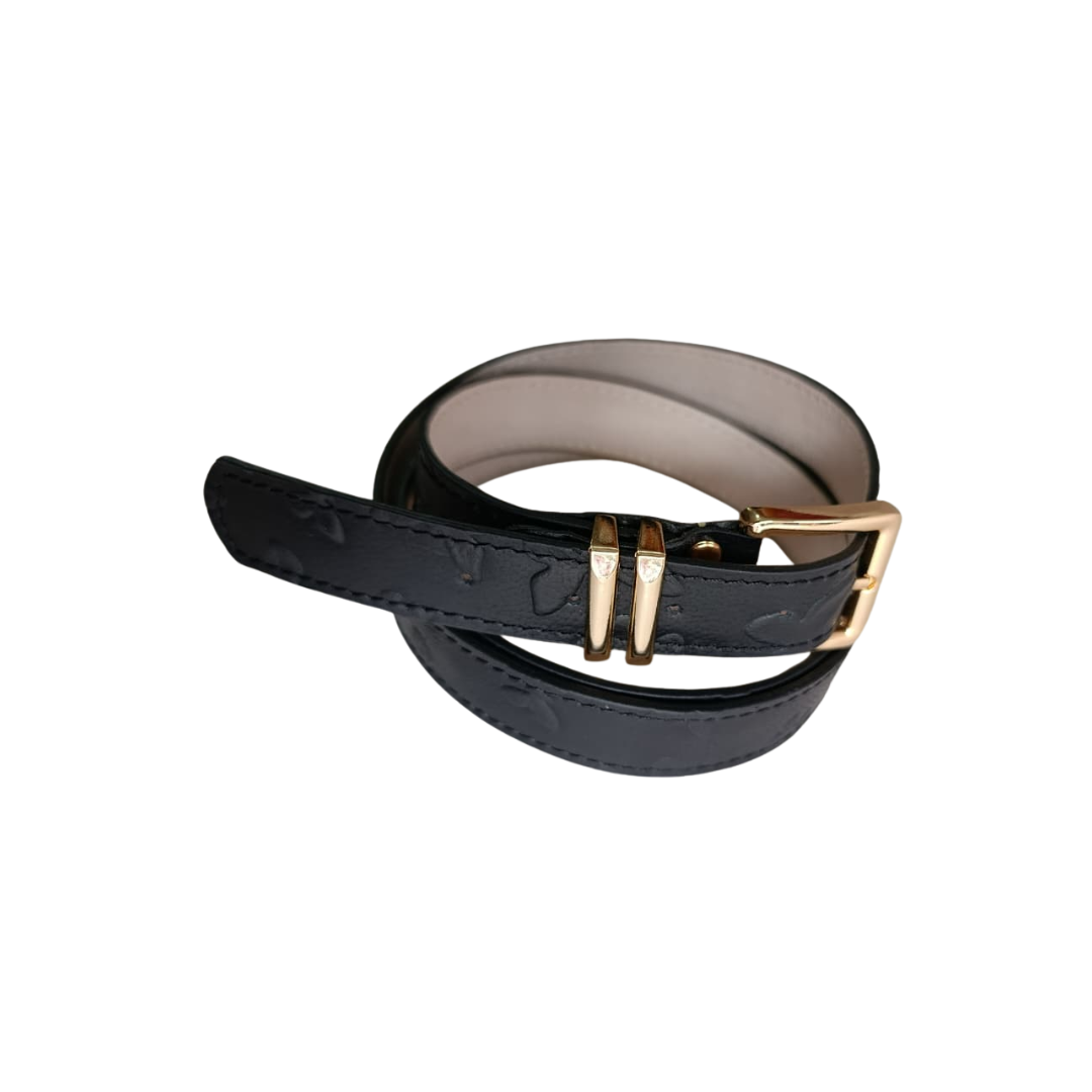 CINTURON MAKKI EN CUERO NEGRO