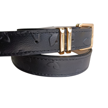 CINTURON MAKKI EN CUERO NEGRO