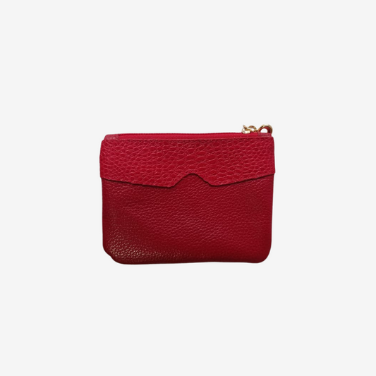 Monedero Palma en cuero Rojo