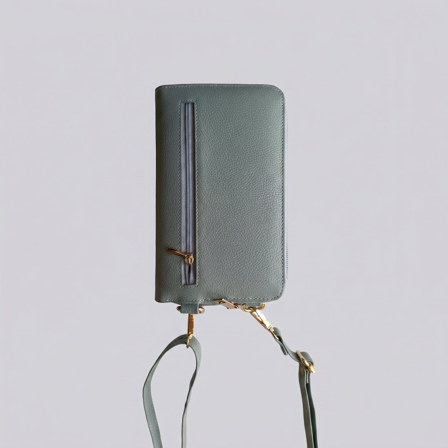 Porta celular Pandora en cuero verde